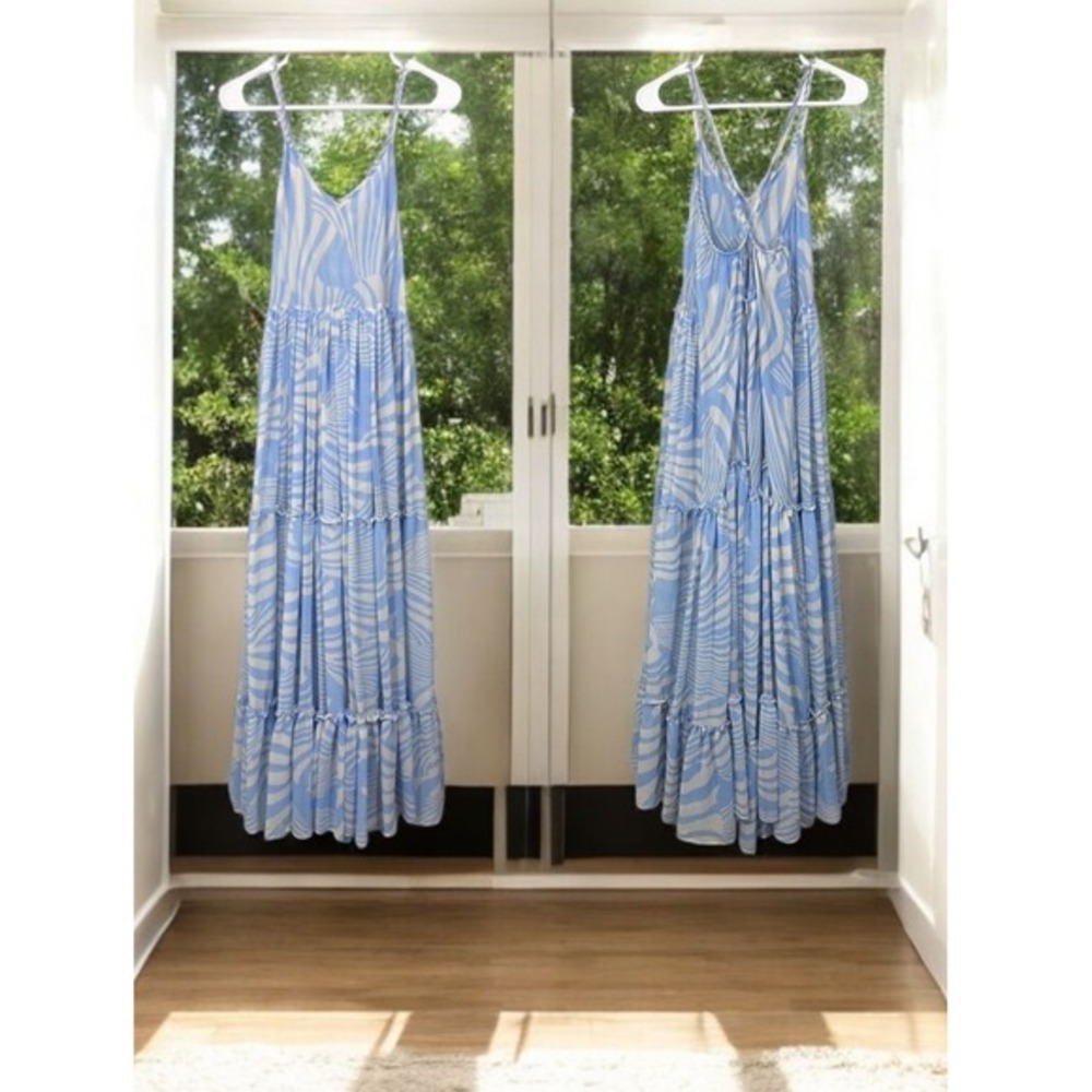 MISA Maxi dress size XS‎ NEW Kalita Casablanca Blue Swirl Resort Resort